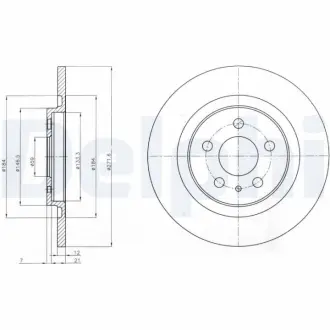Тормозной диск DELPHI BG3741