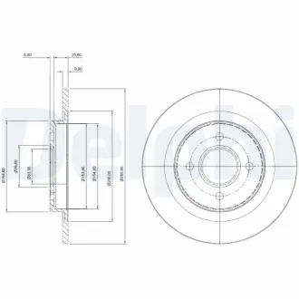 Тормозной диск DELPHI BG3743