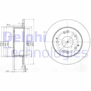 Тормозной диск DELPHI BG3745