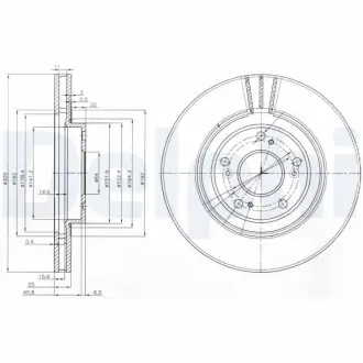 Тормозной диск DELPHI BG3747