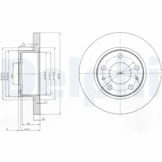 Тормозной диск DELPHI BG3752