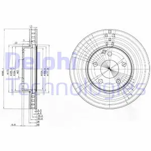 Гальмівний диск DELPHI BG3755C