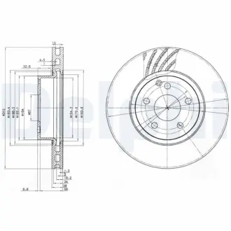 Тормозной диск DELPHI BG3756