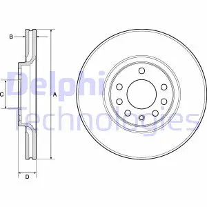 Тормозной диск DELPHI BG3770C