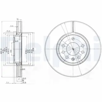 Тормозной диск DELPHI BG3772