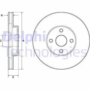 Тормозной диск DELPHI BG3780