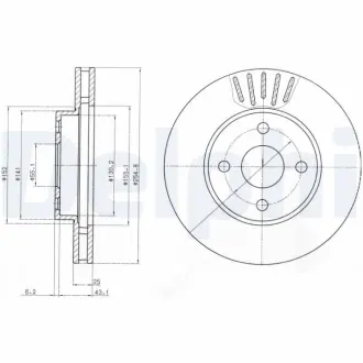 Тормозной диск DELPHI BG3781