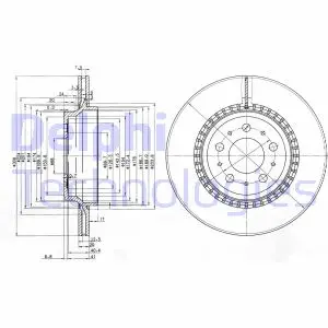 Тормозной диск DELPHI BG3782C