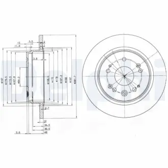 Тормозной диск DELPHI BG3797