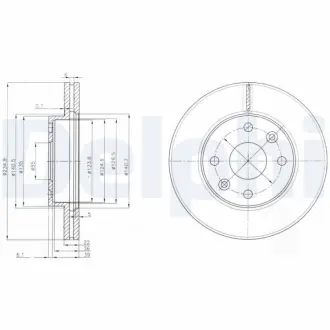 Тормозной диск DELPHI BG3802