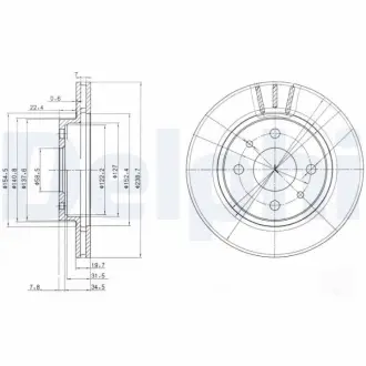 Тормозной диск DELPHI BG3805