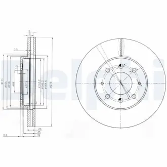 Тормозной диск DELPHI BG3810