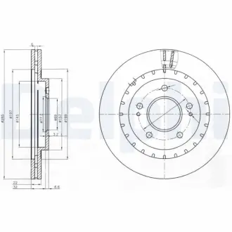 Тормозной диск DELPHI BG3814