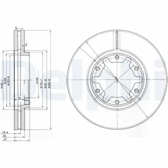 Тормозной диск DELPHI BG3817
