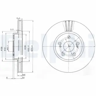 Тормозной диск DELPHI BG3823