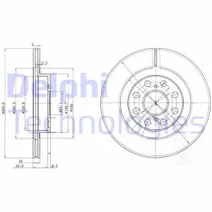 Тормозной диск DELPHI BG3825