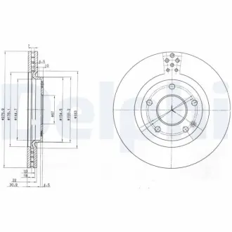 Тормозной диск DELPHI BG3829