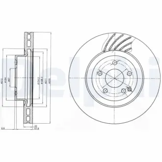 Тормозной диск DELPHI BG3877