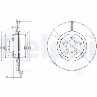 Тормозной диск DELPHI BG3895