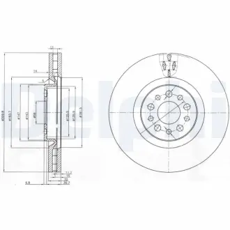 Тормозной диск DELPHI BG3898