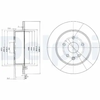 Тормозной диск DELPHI BG3907