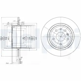 Тормозной диск DELPHI BG3908