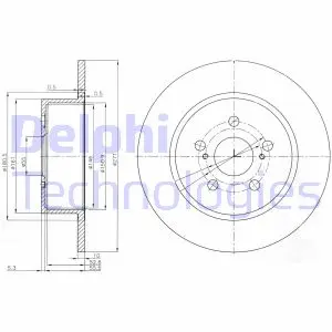 Тормозной диск DELPHI BG3922