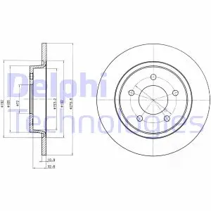 Тормозной диск DELPHI BG3930
