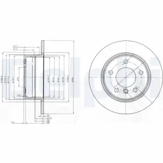 Тормозной диск DELPHI BG3940