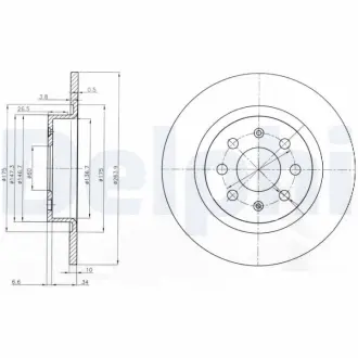 Тормозной диск DELPHI BG3945
