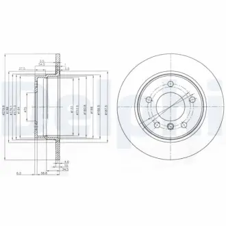 Тормозной диск DELPHI BG3948