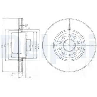 Тормозной диск DELPHI BG3953