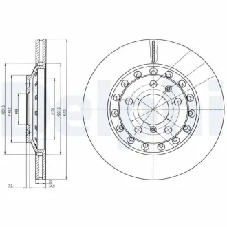 Тормозной диск DELPHI BG3958
