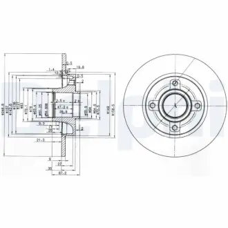 Тормозной диск DELPHI BG3962