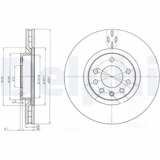 Тормозной диск DELPHI BG3963