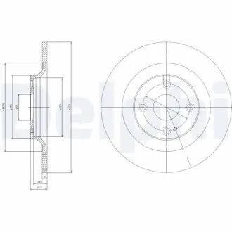 Тормозной диск DELPHI BG3967