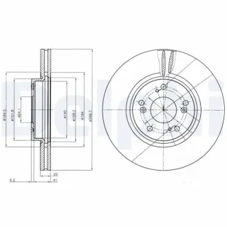 Тормозной диск DELPHI BG3978