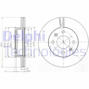 Тормозной диск DELPHI BG4009