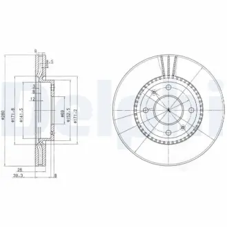Тормозной диск DELPHI BG4013