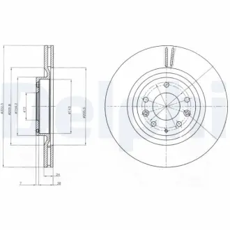 Тормозной диск DELPHI BG4028