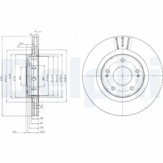 Тормозной диск DELPHI BG4038