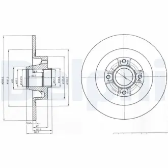 Тормозной диск DELPHI BG4044