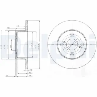 Тормозной диск DELPHI BG4050