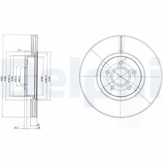 Тормозной диск DELPHI BG4056