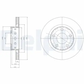Тормозной диск DELPHI BG4057