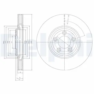 Тормозной диск DELPHI BG4065