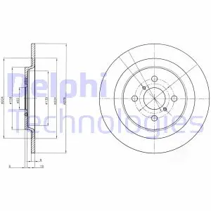 Тормозной диск DELPHI BG4076