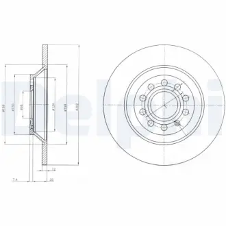 Тормозной диск DELPHI BG4088