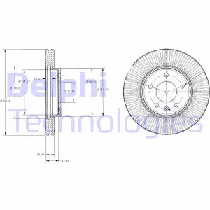 Диск гальмівний (к-т 2шт) DELPHI BG4092C