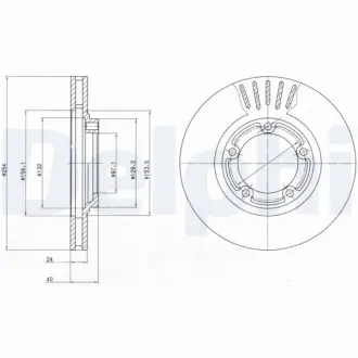 Тормозной диск DELPHI BG4098